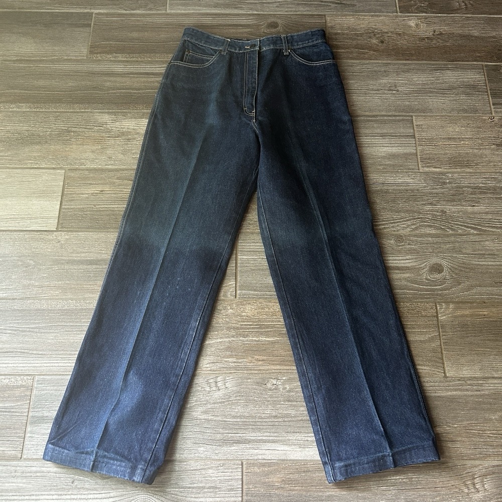 Vintage 1990s Bill Blass Women's Jeans – Size 14 |‎ High-Waisted Dark Wash